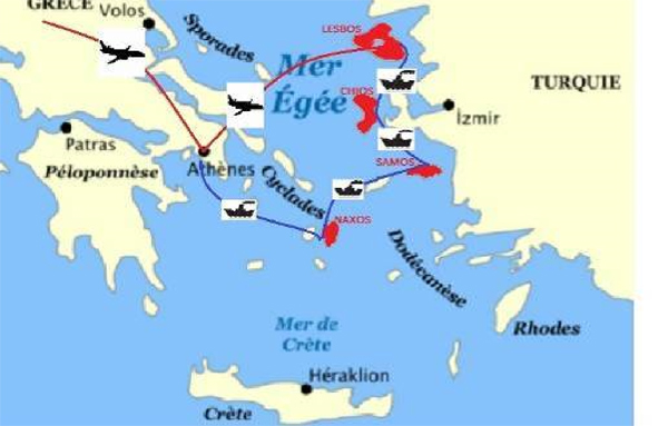 Carte de localisation de l'île de Samos