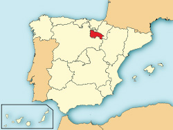 ESPAGNE (2) - Orchidées de la Province de Rioja. Carte de localisation de la Province de La Rioja.